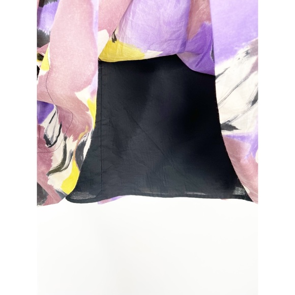 The Limited Floral Abstract Cotton / Silk Circle Skater Skirt - Picture 4 of 6